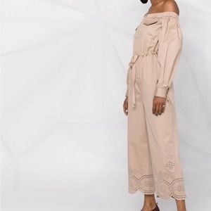 NWT SELF PORTRAIT OFF SHOULDER, COTTEN JUMPSUIT uk10 /US6